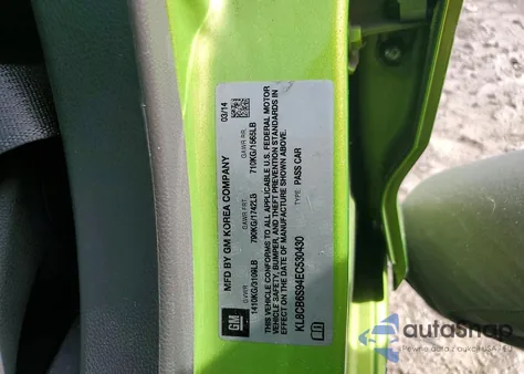 2014 Chevrolet Spark Ls из США, поврежденный, VIN KL8CB6S94EC530430